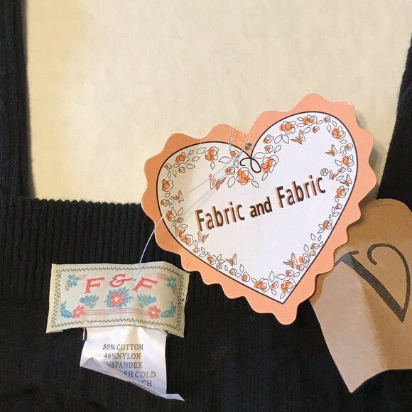 Fabric And Fabric Girl's One Size Leggings Cable Knit Black New With Tags - Picture 3 of 8